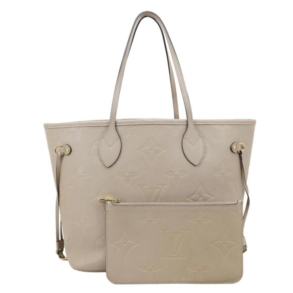 Louis Vuitton Neverfull MM Empreinte Leather Tote Shoulder Bag Beige - Picture 1 of 11